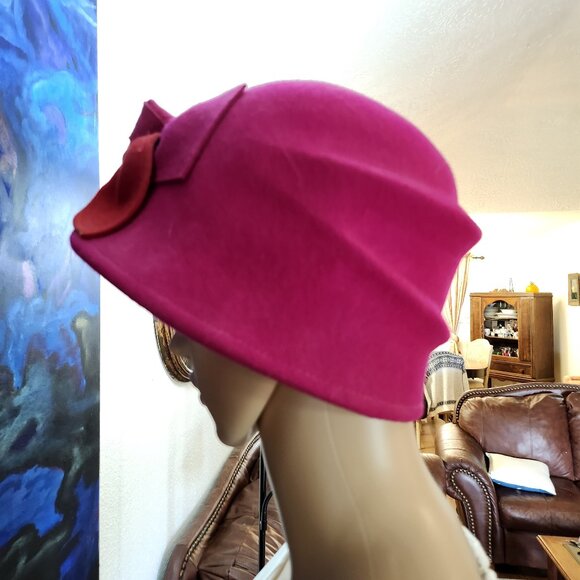 Pink and Red Wool Hat - Picture 2 of 7